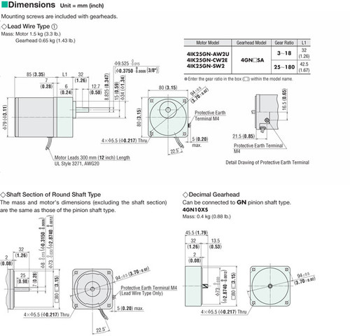 4IK25A-SW2 - Dimensions