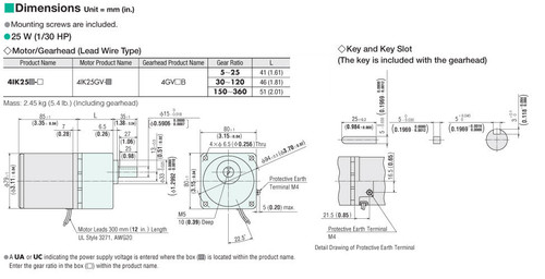 4IK25UA-12.5 - Dimensions