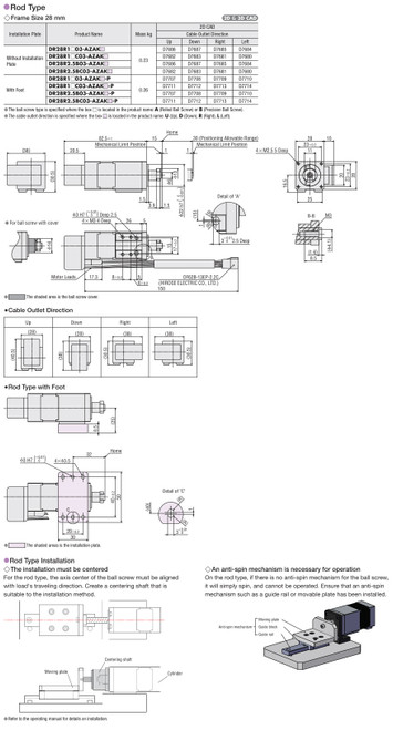 DR28R1AC03-AZAKU - Dimensions