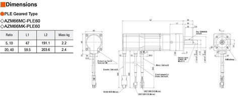 AZM66M0K / PLE60-5A / P00025 - Dimensions