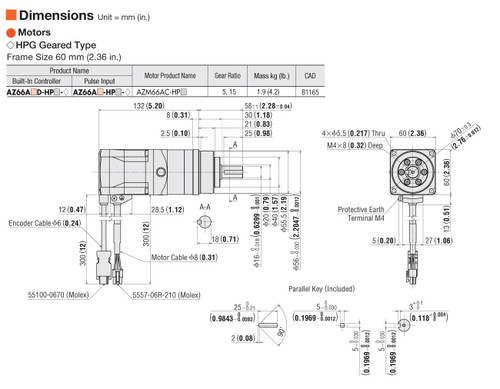 AZM66MC-HP15 - Dimensions