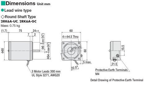 2RK6A-UA - Dimensions