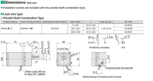 2RK6UA-18 - Dimensions