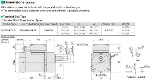 5RK60UAT2-6 - Dimensions