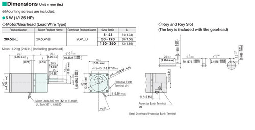 2IK6UC-300 - Dimensions