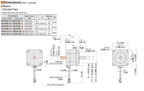 PKE599BC - Dimensions