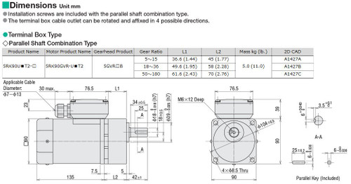 5RK90UCT2-5 - Dimensions