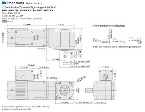 BHM62MT-G2 / BH6G2-15RA - Dimensions