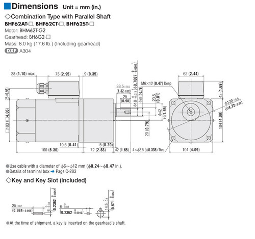 BHM62T-G2 / BH6G2-5 - Dimensions