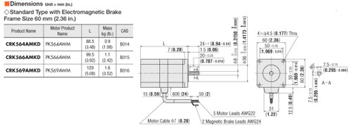 PK566AWM - Dimensions