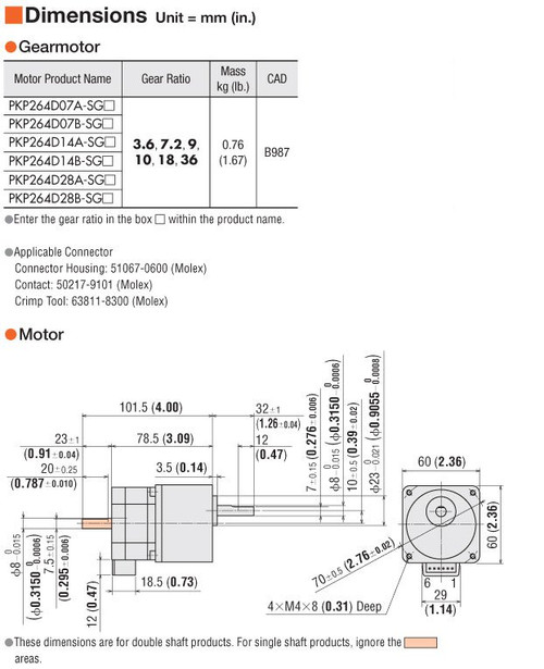 PKP264D28A-SG3.6 - Dimensions