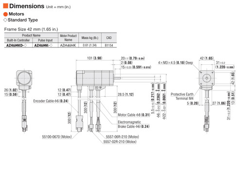 AZM46MK - Dimensions