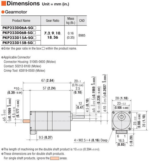 PKP223D15B-SG10 - Dimensions