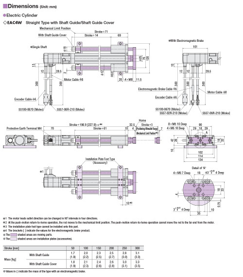 EACM4WE25AZMC-G - Dimensions