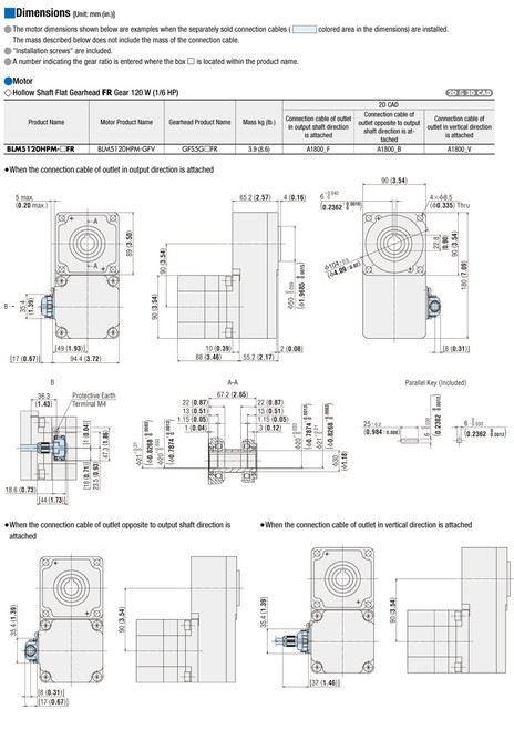 BLM5120HPM-15FR - Dimensions