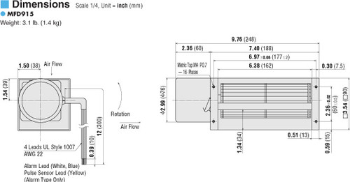 MFD915-48 - Dimensions