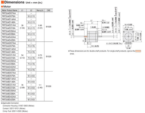 PKP268D28BA - Dimensions