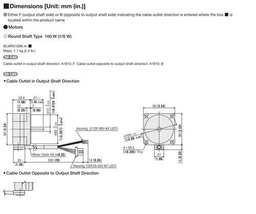 BLMR5100K-A-F / BLVD-KRD - Dimensions