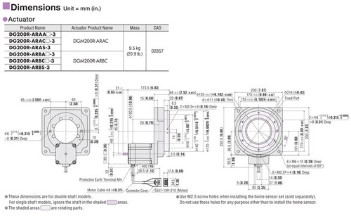 DG200R-ARAA2 - Dimensions