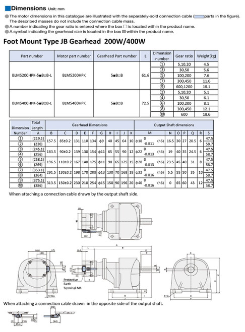 BLM5400HPK-5KB450B-L - Dimensions