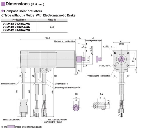 DRSM42-04A8AZMK - Dimensions