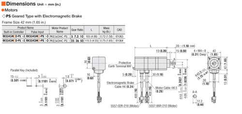 RKS545MC-PS10 - Dimensions