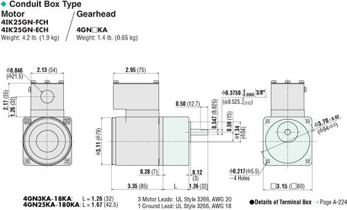 4IK25GN-ECH / 4GN25KA - Dimensions