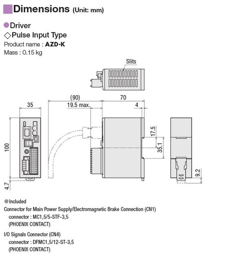 DRSM60-05A4AZAK / AZD-K - Dimensions