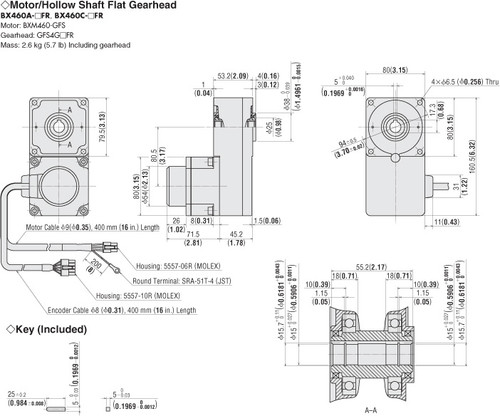 BXM460-GFS / GFS4G5FR - Dimensions