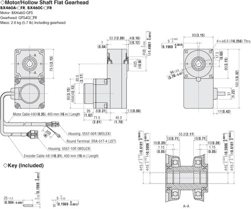 BXM460-GFS / GFS4G15FR - Dimensions