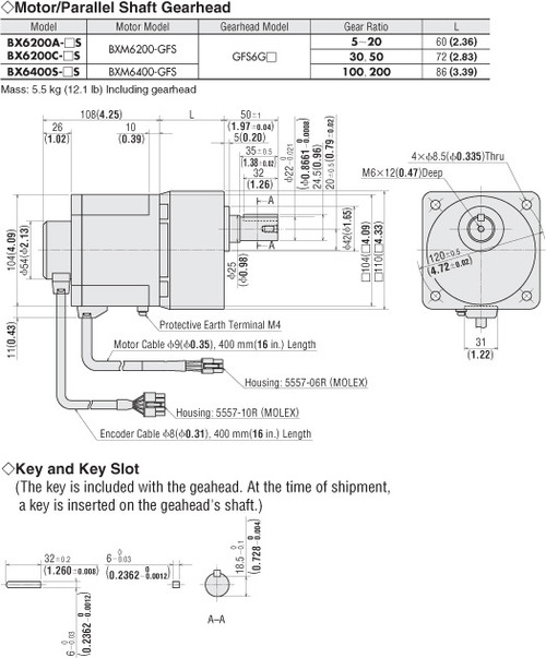 BXM6200-GFS / GFS6G10 - Dimensions