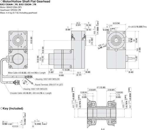 BXM5120M-GFS / GFS5G10FR - Dimensions