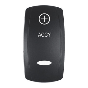 Pacer Actuator - 'ACCY' f\/V Series Contura Switches - Black - Laser Etched (Top\/Bottom Light) [EV2LE-ACC]