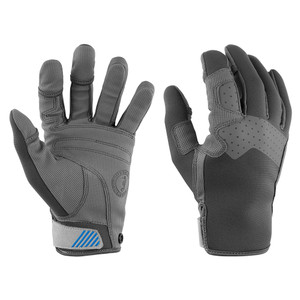 Mustang Traction Closed Finger Gloves - Grey\/Blue - Large [MA600302-269-L-267]