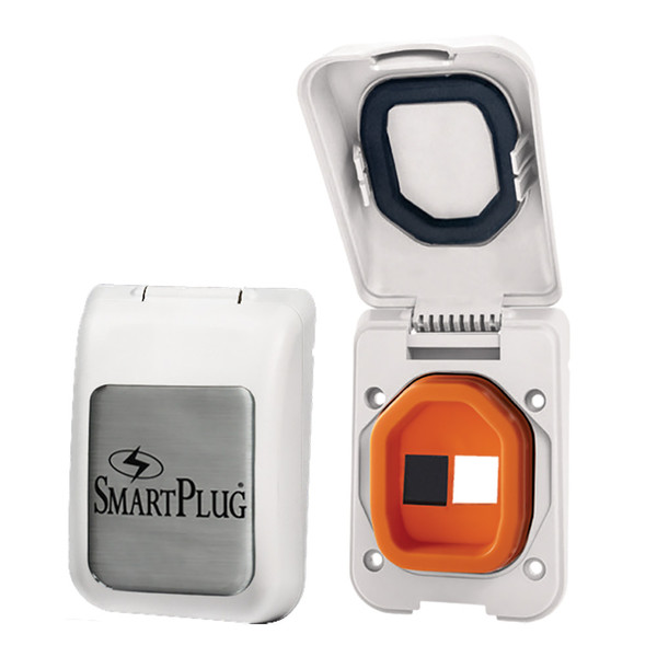 SmartPlug Data Port Case\/Inlet Only - White Cover w\/One Blank Plug  One Open Port [BDBPW]