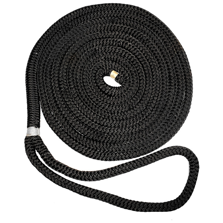 New England Ropes 5\/8" Double Braid Dock Line - Black - 25 [C5054-20-00025]