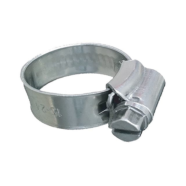 Trident Marine 316 SS Non-Perforated Worm Gear Hose Clamp - 3\/8" Band - 7\/16"21\/32" Clamping Range - 10-Pack - SAE Size 4 [705-0561]