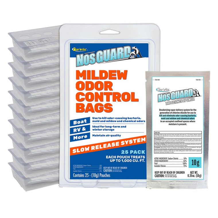 Star Brite NosGUARD Mildew Odor Control Bags Slow Release System - 25-Pack [89924]