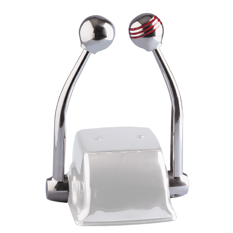 Schmitt Marine Standard Control Arm Set w\/Red Throttle Knob  Plain Shift Knob - Includes Arms  Knobs Only [50050]