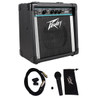 Package: Peavey Solo Portable PA Battery or AC 2 Channel Powered PA Sound System + Peavey PVI100XLR Wired Dynamic Cardioid Vocal Microphone + Carrying Pouch + Mic Clip + XLR Cable