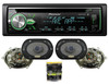Pioneer DEH-X4900BT Vehicle CD Digital Music Player Receivers, Black With 2 Pairs Of Absolute HQ573 6x8 Speakers And Free TW600 Tweeter