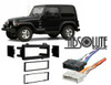 Absolute RADIOKITPKG22 Fits Jeep Wrangler 1997-2002 Single DIN Stereo Harness Radio Install Dash Kit