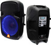 MR DJ PBX2159LB 12" 2-WAY 3000W ACTIVE PORTABLE SPEAKER WITH LED ACCENT LIGHTING, BUILT-IN BLUETOOTH/USB/SD