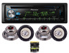 Pioneer DEH-X6900BT Vehicle CD Digital Music Player Receivers, Black With 2 Pairs Of Absolute HQ653 6.5 Speakers And Free TW600 Tweeter