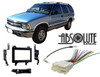 Absolute RADIOKITPKG5 Fits Chevy Blazer 1998-2001 Single DIN Stereo Harness Radio Install Dash Kit