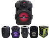 MR DJ PSE80BT 8" Portable Active Speaker with Rechargeable Battery Party Speaker with Bluetooth 1200 Watts P.M.P.O