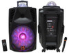 MR DJ "PARTY 2 GO" 15" PORTABLE PARTY SPEAKER W/ BUILT IN BLUETOOTH, LED PARTY BALL