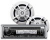 Kenwood PKG-MR372BT Single DIN Marine Stereo with Bluetooth and One Pair of 6.5" Marine Speakers