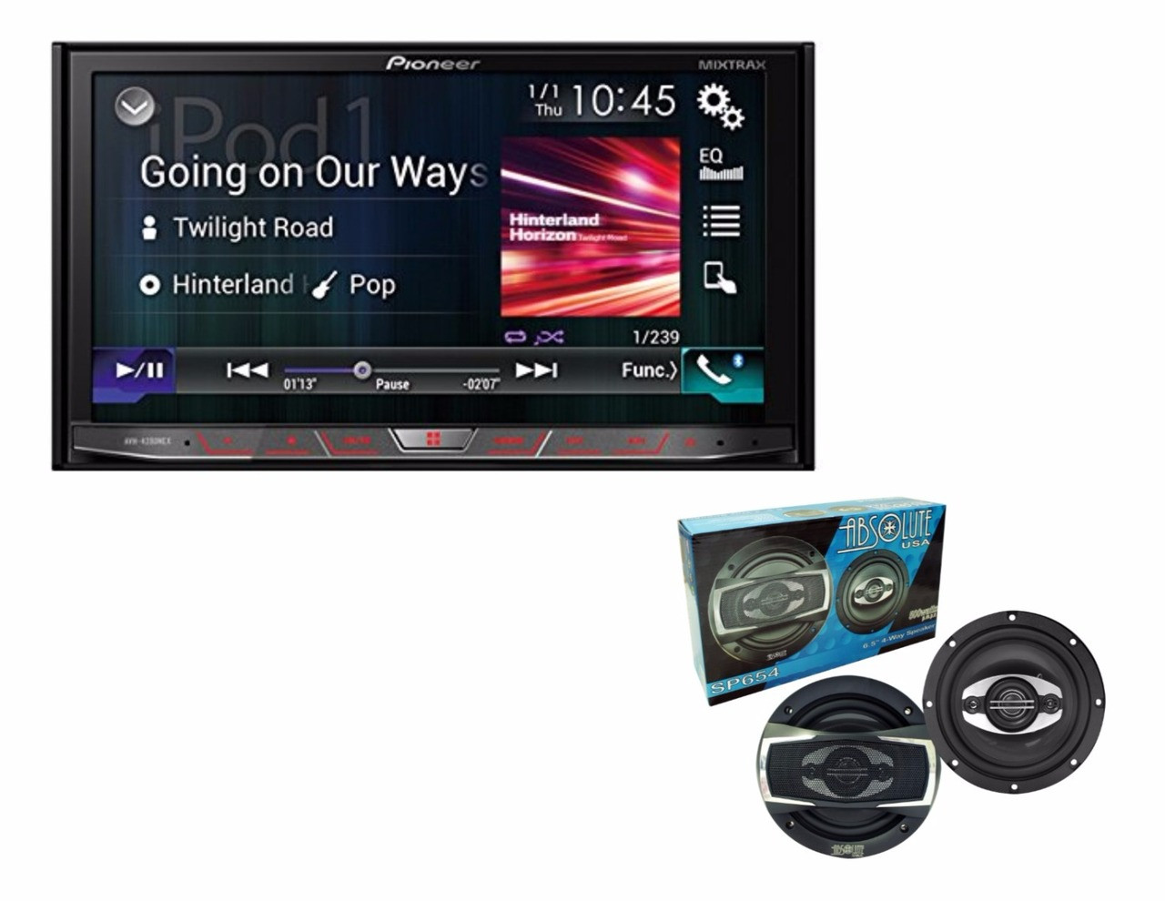 Pioneer AVH4200NEX with Absolute SP654 6.5" speakers