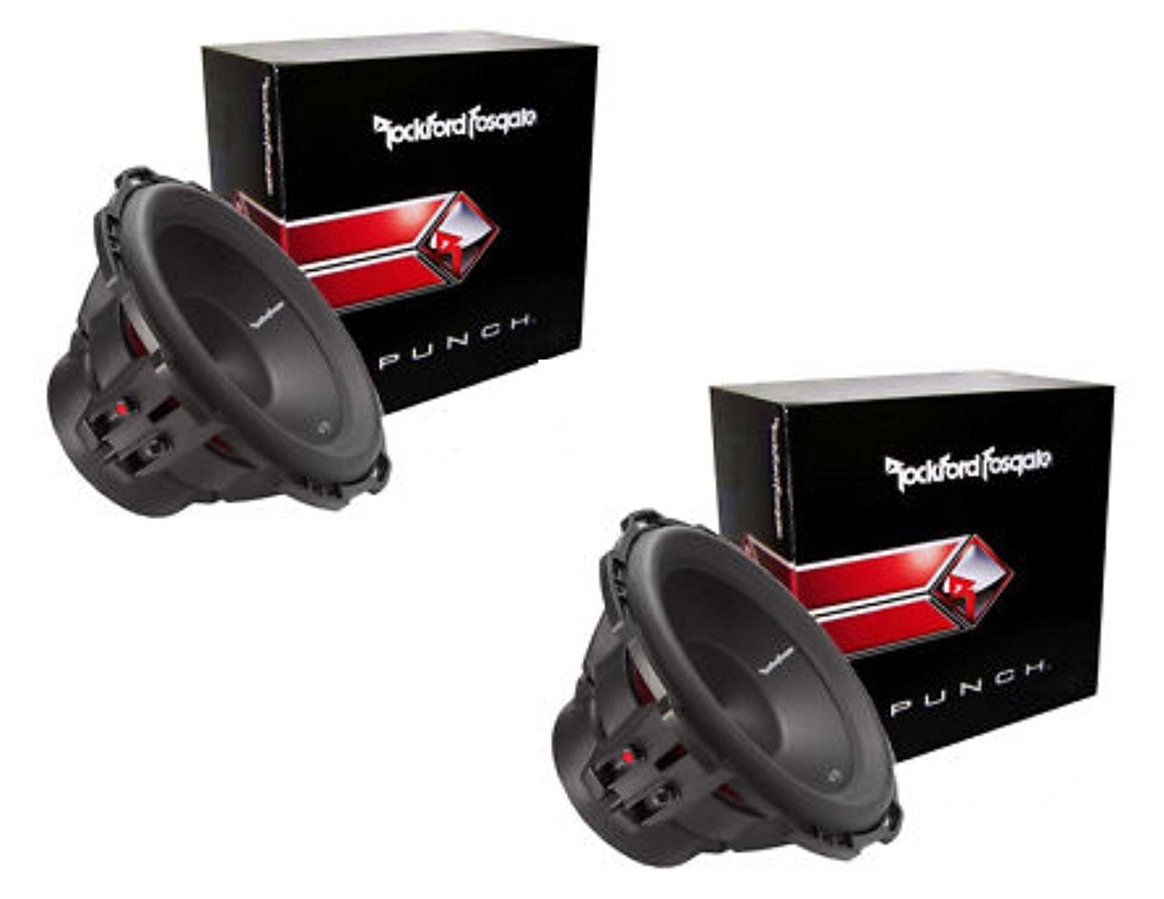 2 x ROCKFORD FOSGATE P2D4-12 12" 12-INCH CAR AUDIO DUAL 4-OHM SUBWOOFER 400W RMS